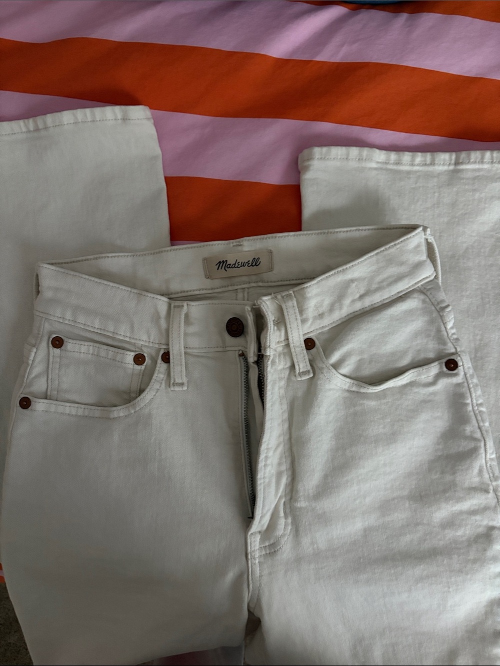 Madewell Men's Off-White Straight Jeans